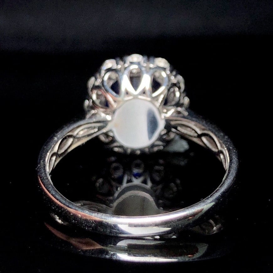 14k Gold 5.08 Ctw Natural Sapphire & Diamond Ring - 6