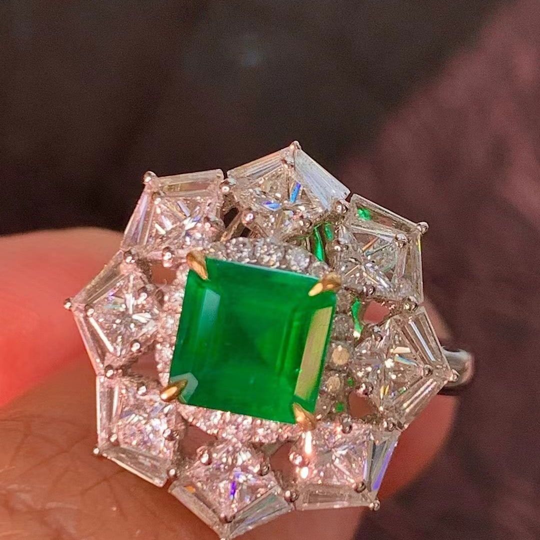 14k Gold 4.02 Ctw Natural Emerald & Diamond Ring/pendant( Without Chain ) - 4