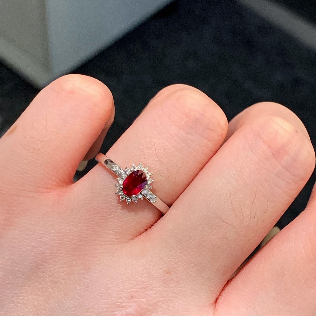 14k Gold 0.67 Ctw Natural Ruby & Diamond Ring - 5