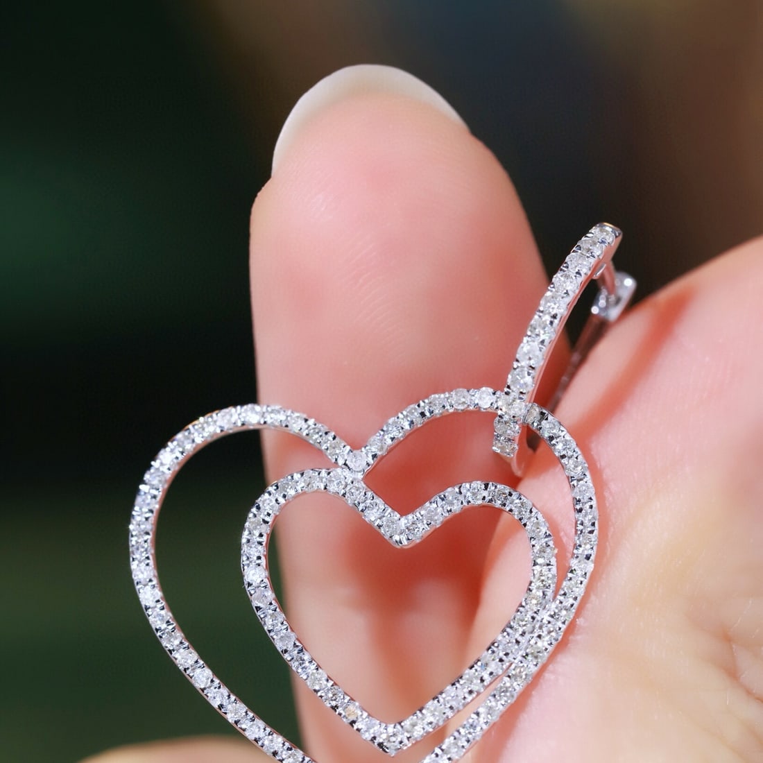 14k Gold 0.8 Ct Natural H Diamond Earrings - 5