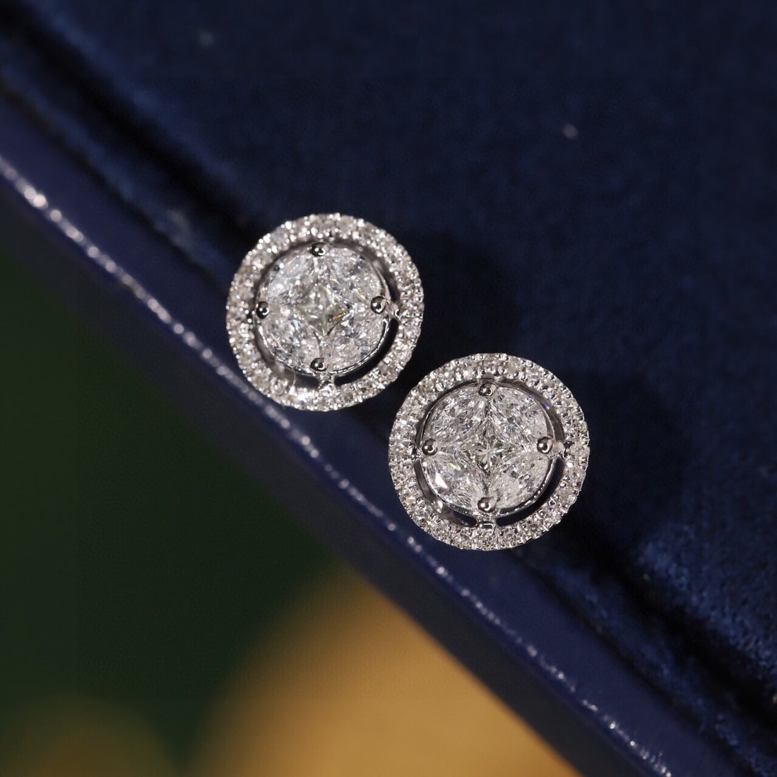 14k Gold 1.2 Ct Natural H Diamond Earrings - 2