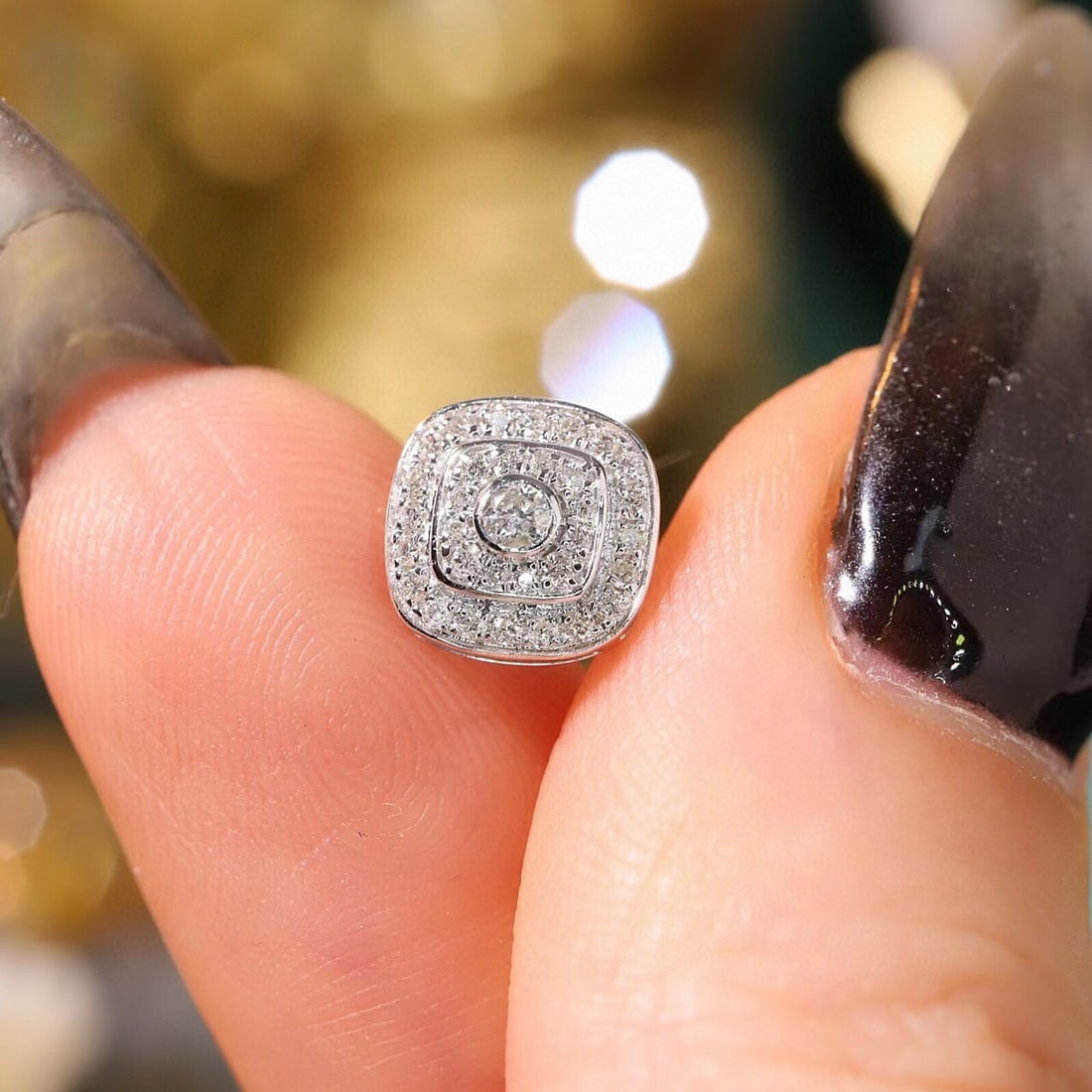 14k Gold 0.32 Ct Natural H Diamond Earrings - 3