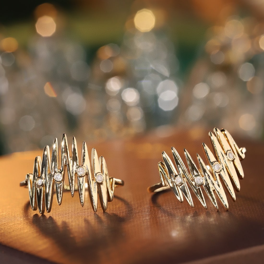 14k Gold 0.05 Ct Natural H Diamond Ring - 7