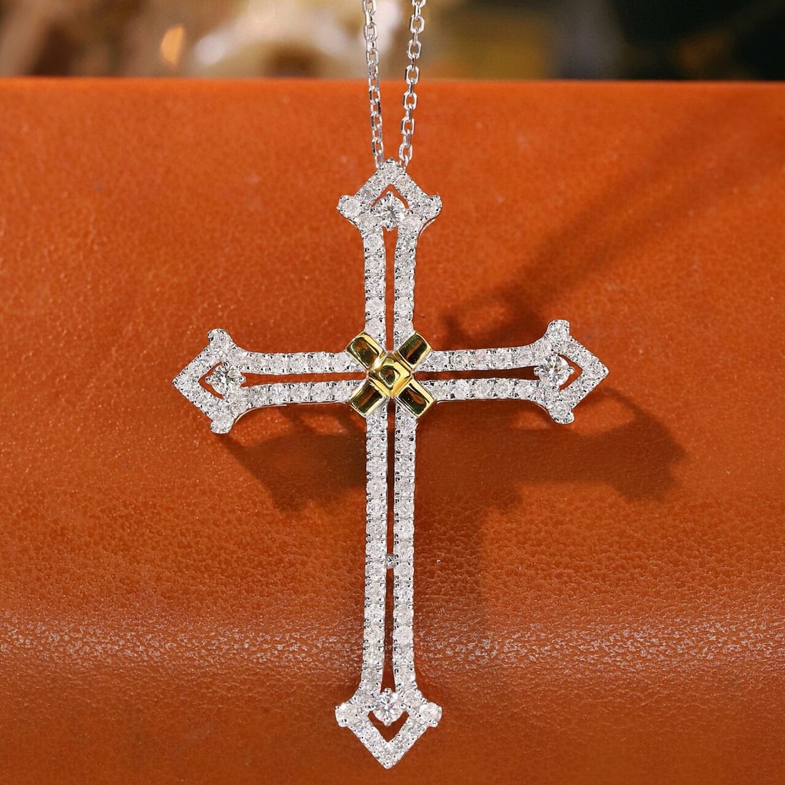 14k Gold 0.9 Ct Natural H Diamond Necklace: Ref:230953241 // gold content:14k gold // main gemstone:diamond // shape:round // carat weight:0. 9ct // clarity grade:vs-si // color:h // treatment:natural // cut grade:g // Condition: NewLow