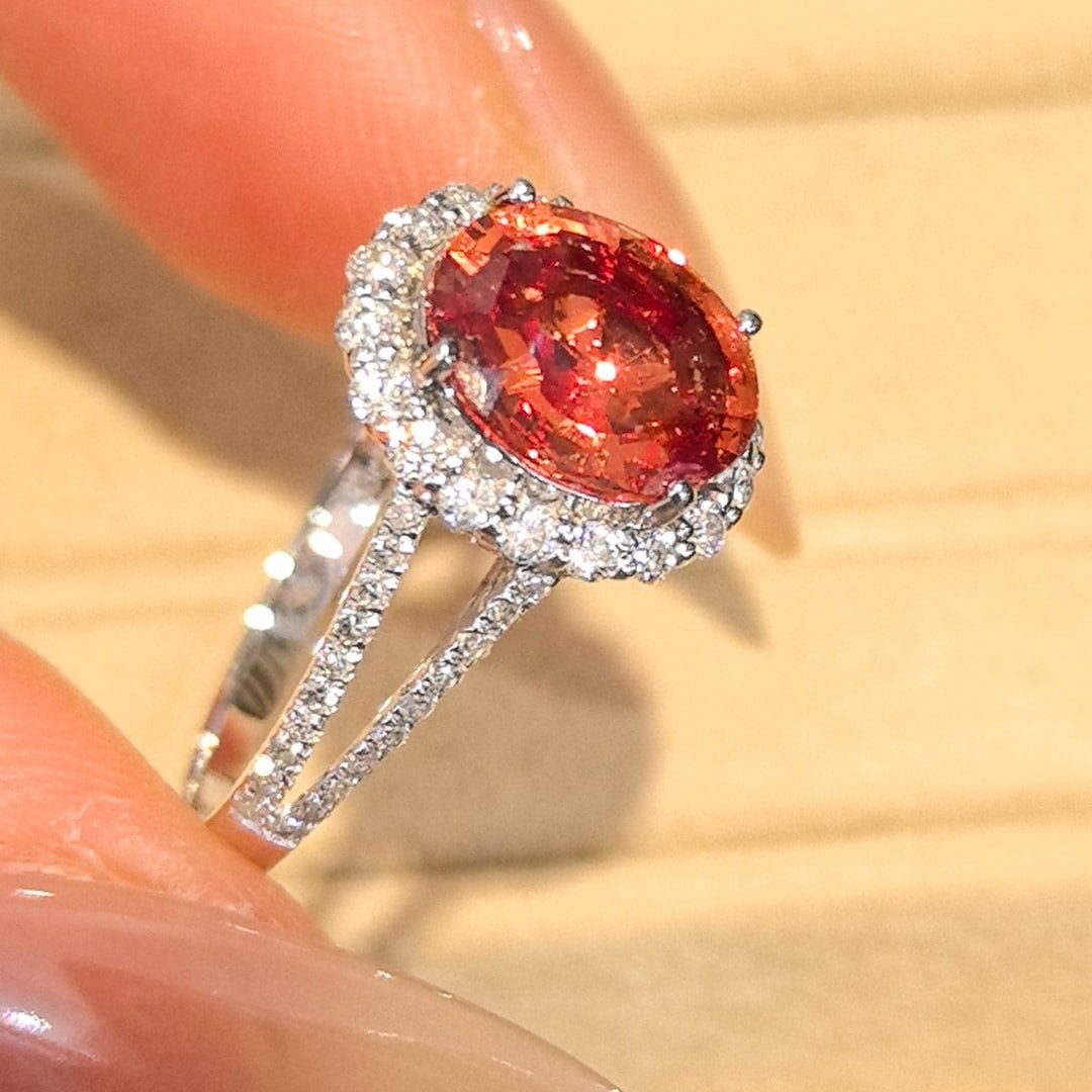 14k Gold 2.29 Ctw Natural Sapphire & Diamond Ring - 3