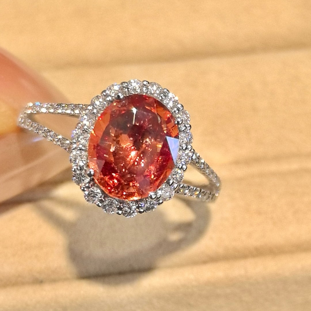 14k Gold 2.29 Ctw Natural Sapphire & Diamond Ring - 4