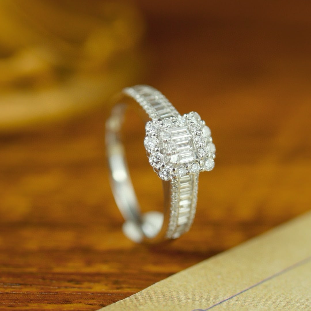 14k Gold 1 Ct Natural H Diamond Ring - 2