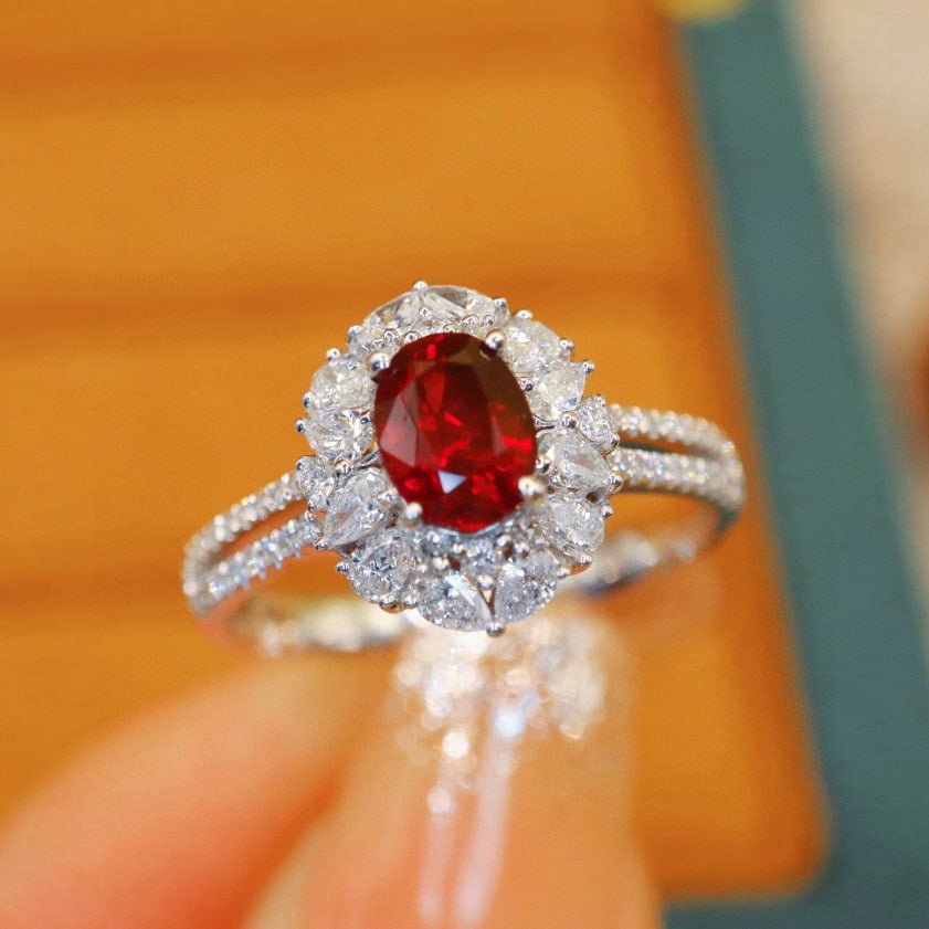 14k Gold 1.56 Ctw Natural Ruby & Diamond Ring - 3