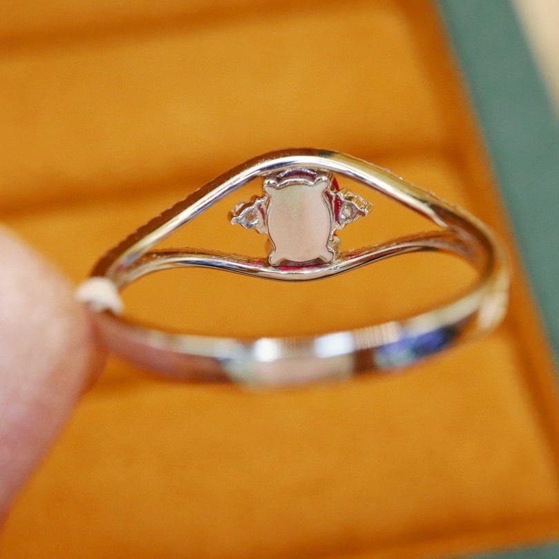 14k Gold 0.82 Ctw Natural Ruby & Diamond Ring - 4