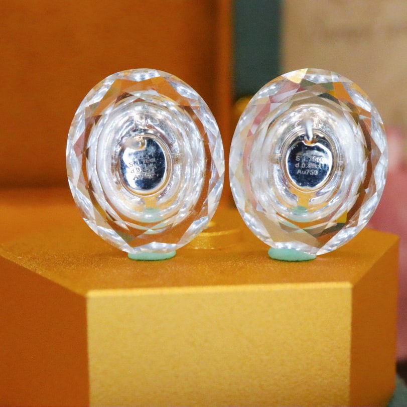 14k Gold 2.10 Ctw Natural Sapphire & Diamond Earrings - 4