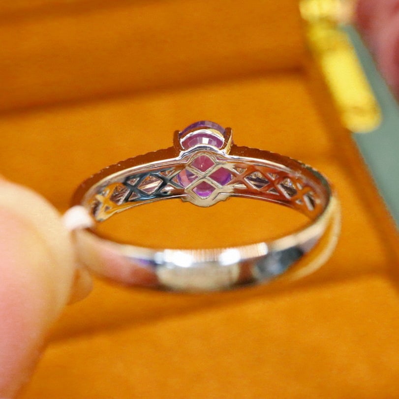 14k Gold 1.99 Ctw Natural Sapphire & Diamond Ring - 4