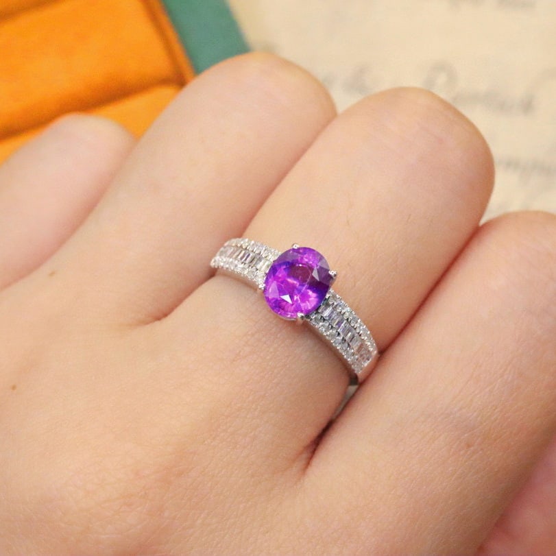 14k Gold 1.99 Ctw Natural Sapphire & Diamond Ring - 5