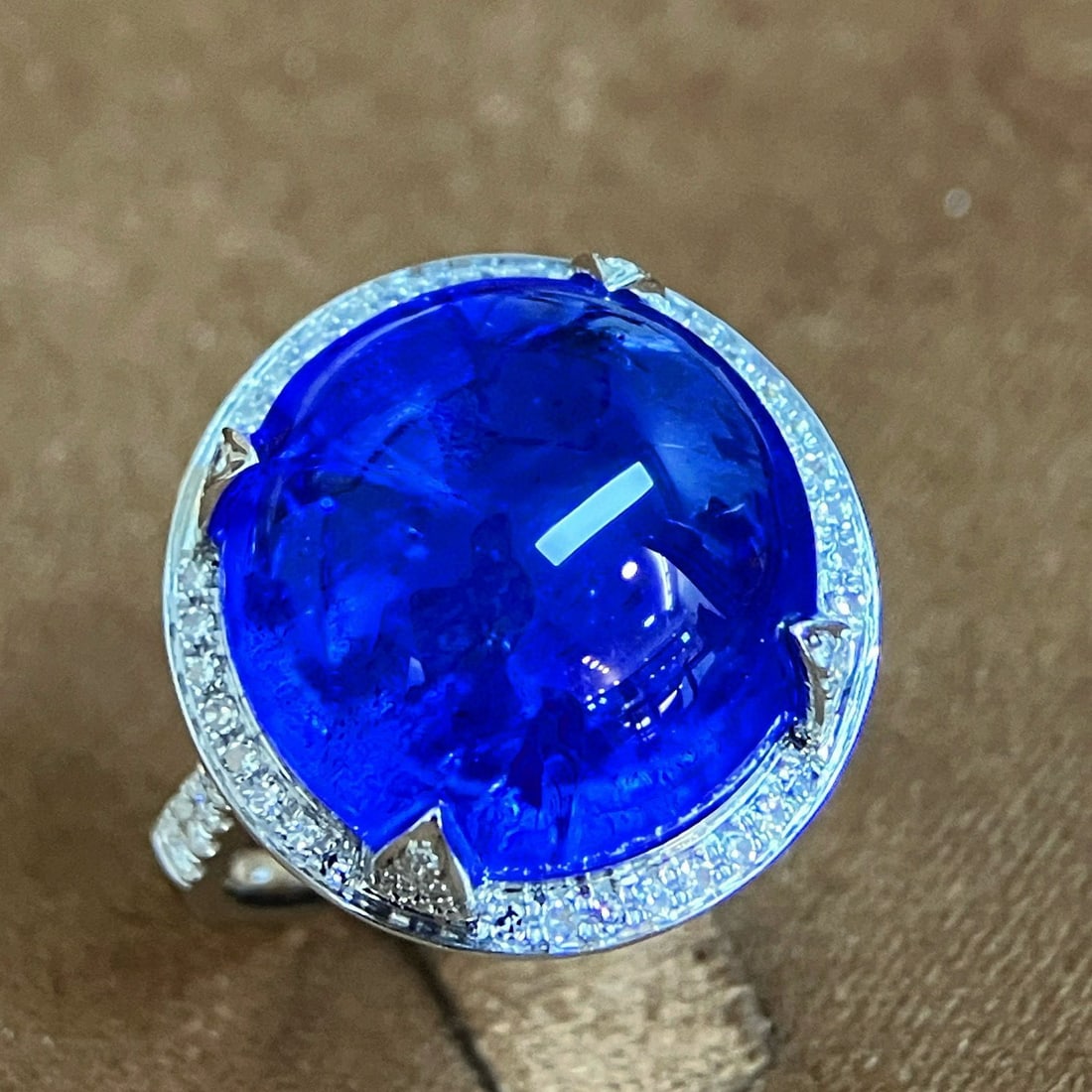 14k Gold 15.04 Ctw Natural Tanzanite & Diamond Ring - 5