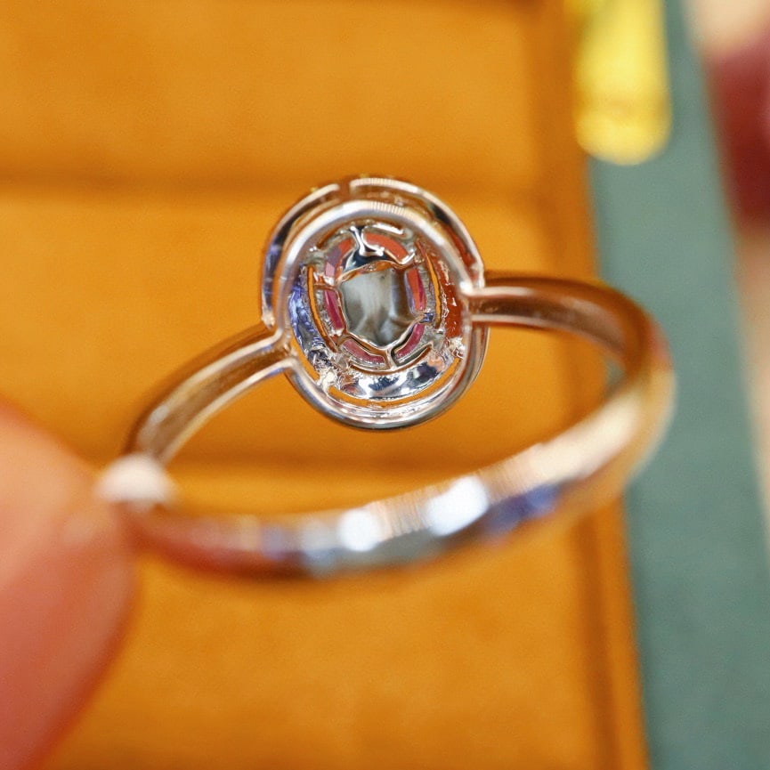 14k Gold 1.25 Ctw Natural Padparadscha Sapphire & Diamond Ring - 4