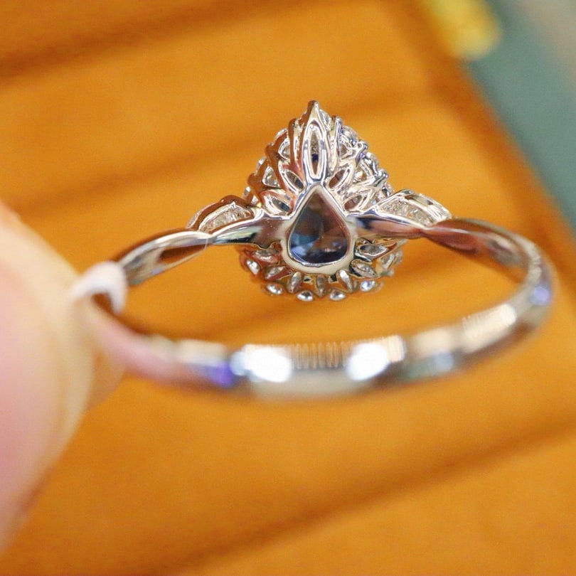 14k Gold 1.47 Ctw Natural Sapphire & Diamond Ring - 4