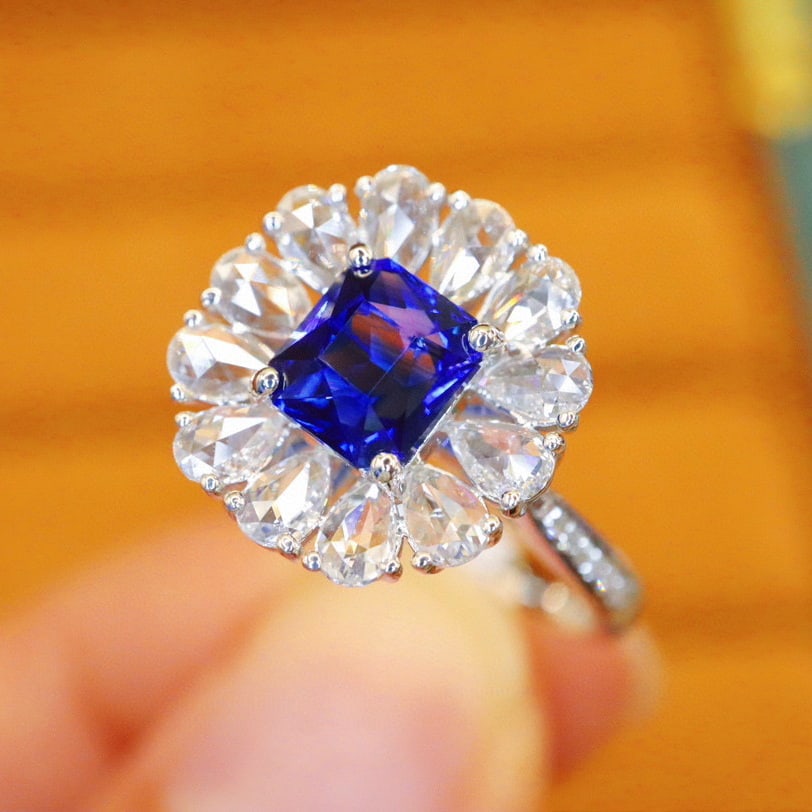 14k Gold 1.68 Ctw Natural Sapphire & Diamond Ring - 3