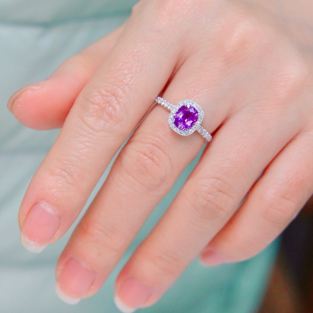 14k Gold 1.92 Ctw Natural Sapphire & Diamond Ring - 5