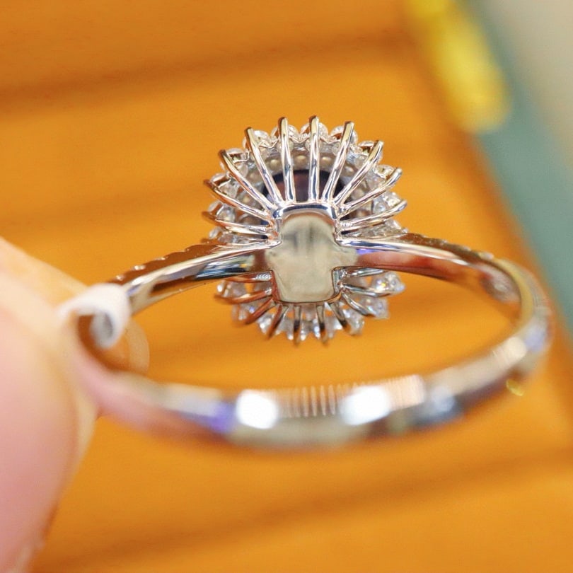 14k Gold 2.06 Ctw Natural Sapphire & Diamond Ring - 4