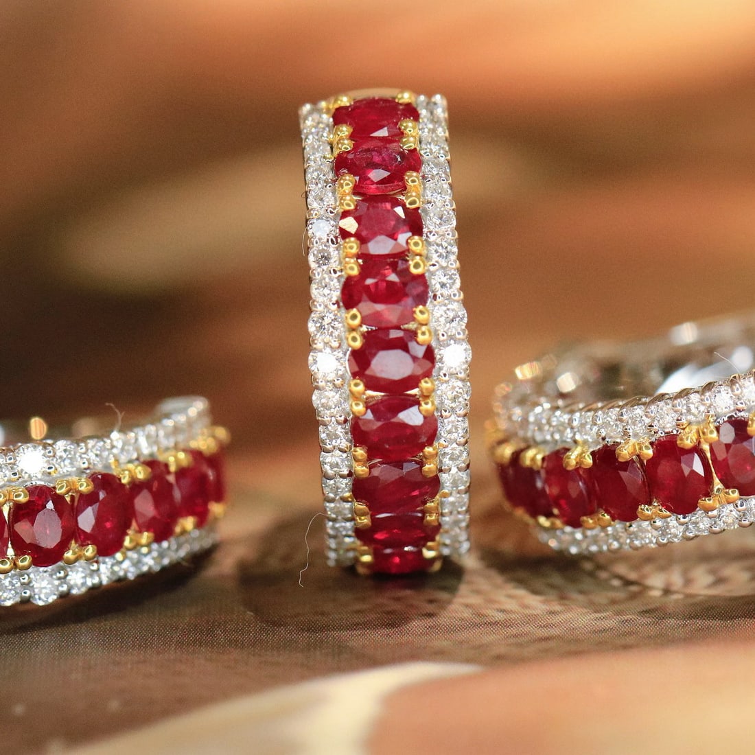 14k Gold 1.54 Ctw Vivid Red Natural Ruby & Diamond Ring - 6