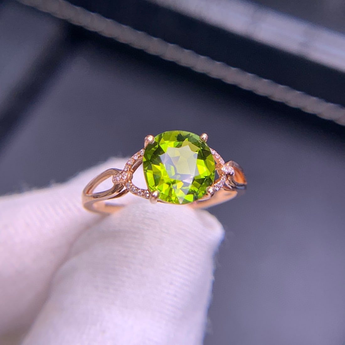 14k Gold 1.9 Ct Natural Tourmaline & Diamond Ring - 5