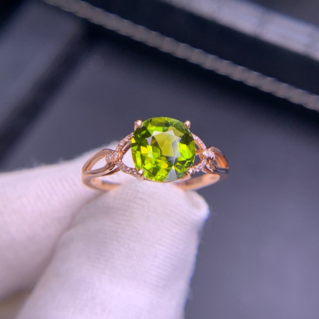 14k Gold 1.9 Ct Natural Tourmaline & Diamond Ring - 6