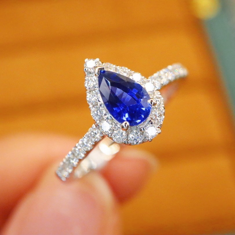 14k Gold 1.01 Ctw Natural Sapphire & Diamond Ring - 3