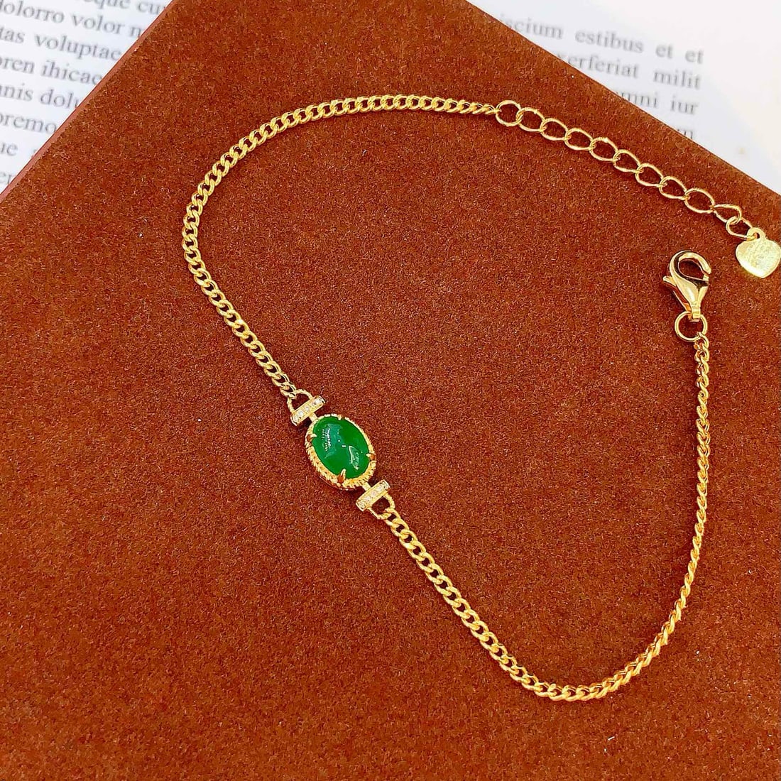 14k Gold 1 Ct Natural Emerald & Diamond Bracelet - 2