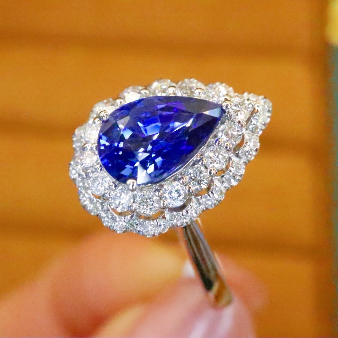 14k Gold 1.71 Ctw Natural Sapphire & Diamond Ring - 3