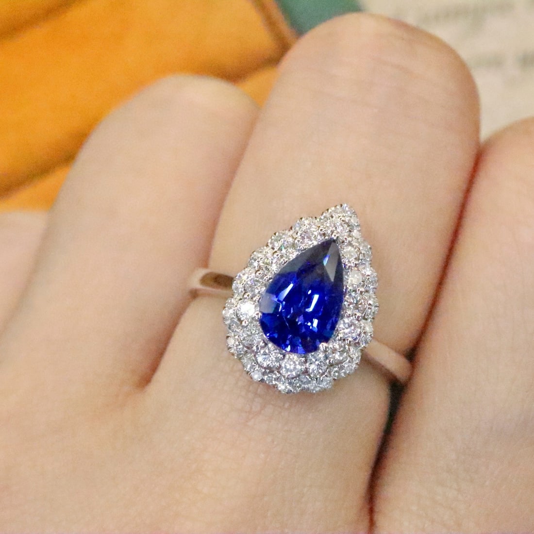 14k Gold 1.71 Ctw Natural Sapphire & Diamond Ring - 5