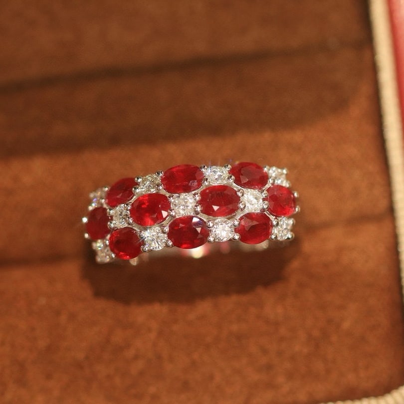 14k Gold 2.39 Ctw Natural Ruby & Diamond Ring - 3