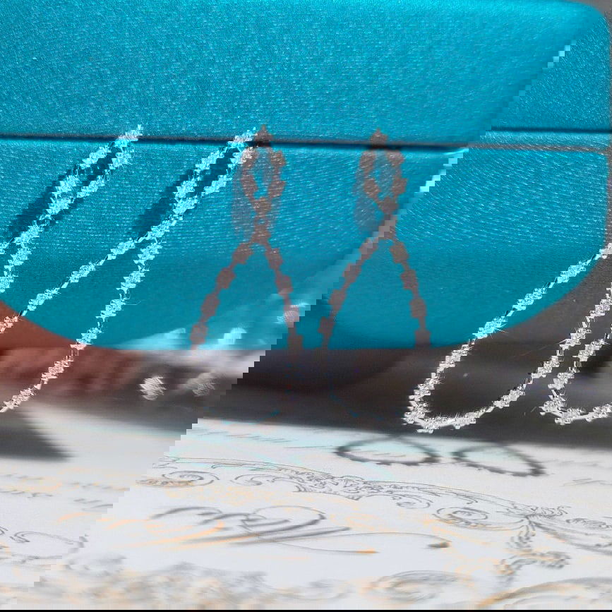 14k Gold 0.43 Ct Natural H Diamond Earrings - 2