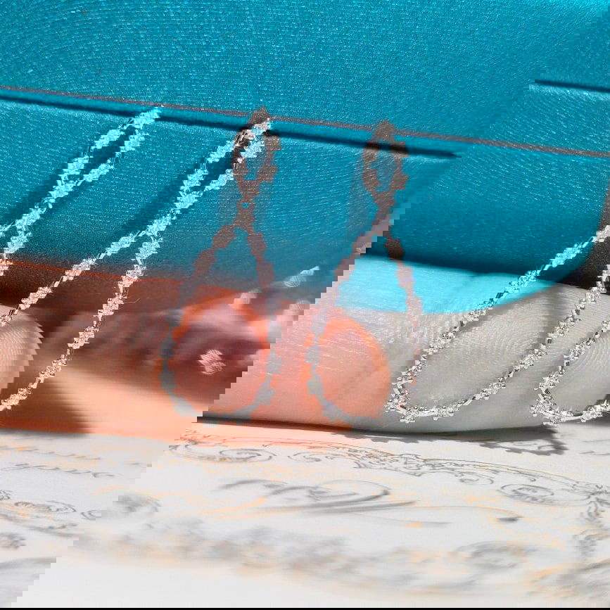 14k Gold 0.43 Ct Natural H Diamond Earrings - 5