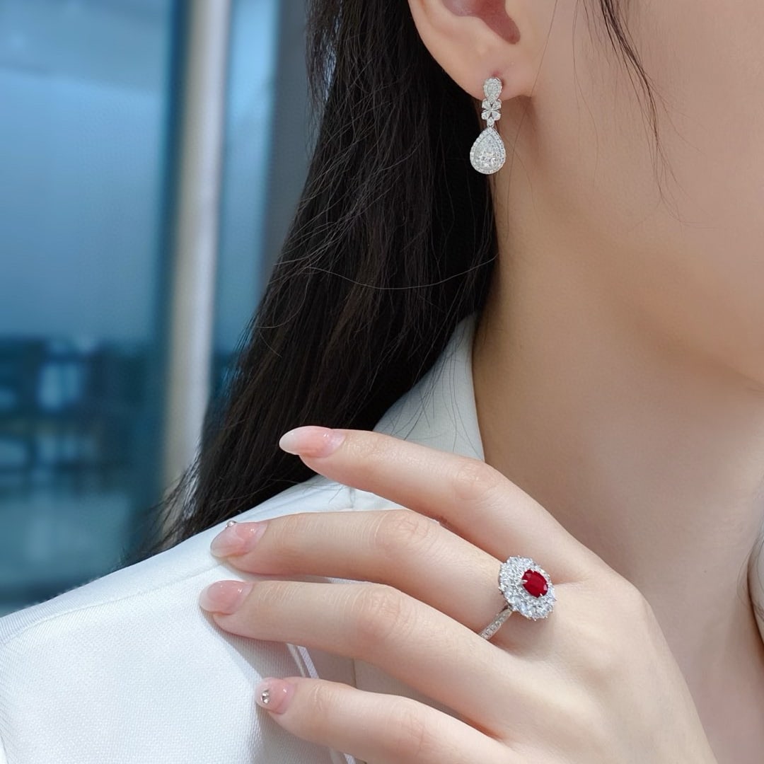 Gia Certified 14k Gold 1.23 Ctw Natural E Vs2 Pear Diamond Earrings - 6