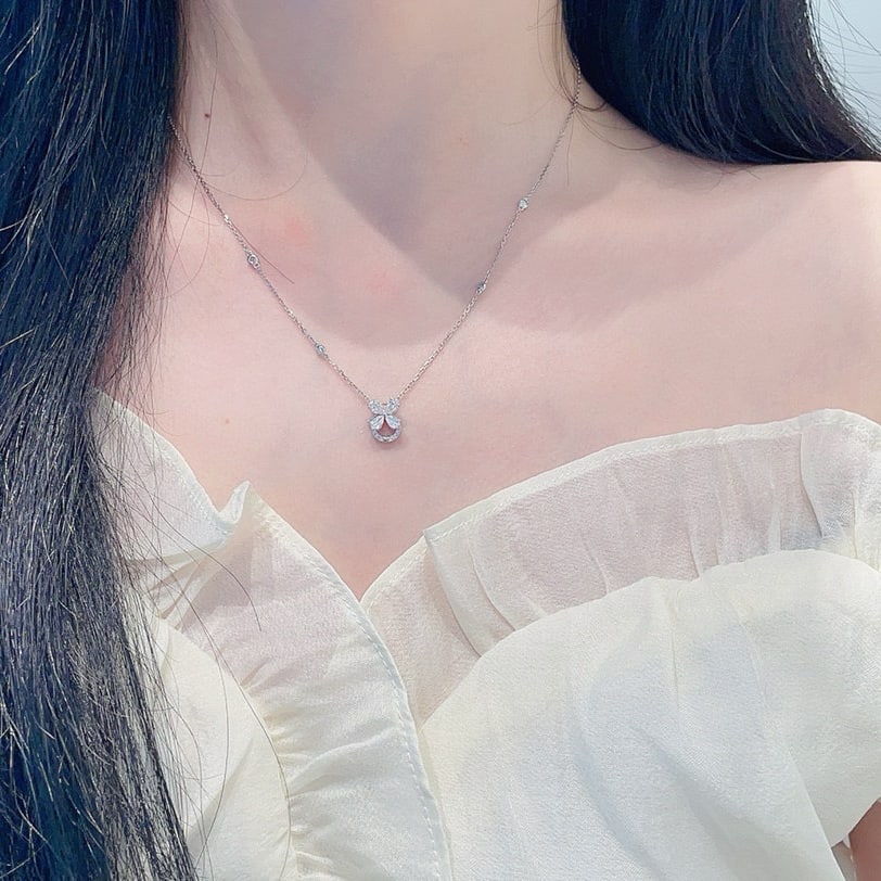 14k Gold 0.71 Ctw Natural H Diamond Necklace - 8