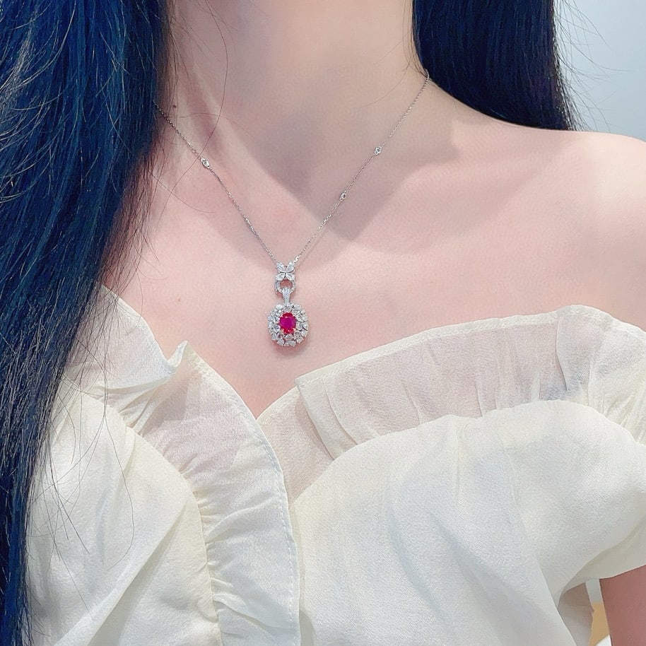 14k Gold 0.71 Ctw Natural H Diamond Necklace - 9