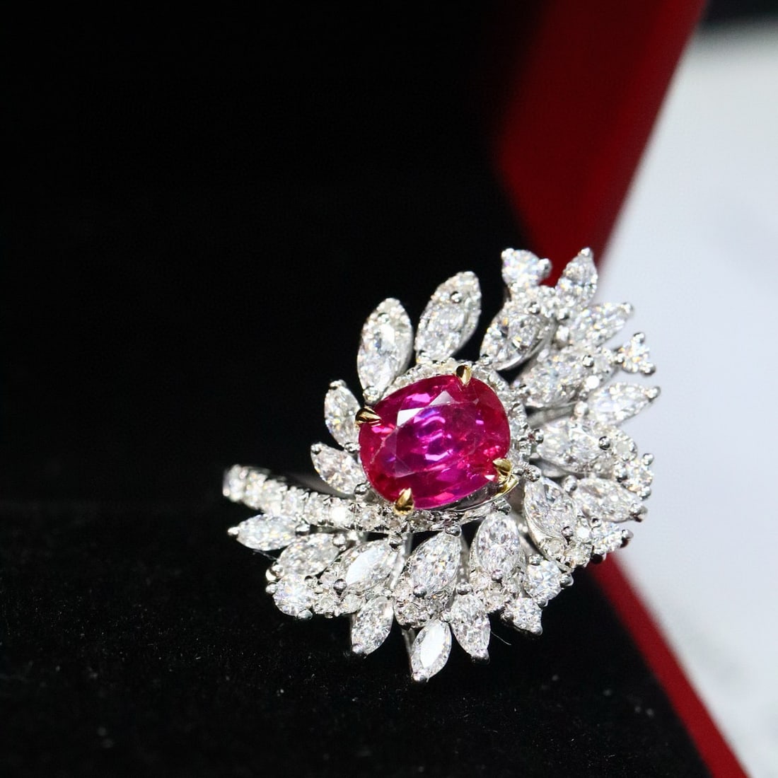 14k Gold 1.20 Ctw Natural Ruby & Diamond Ring - 3