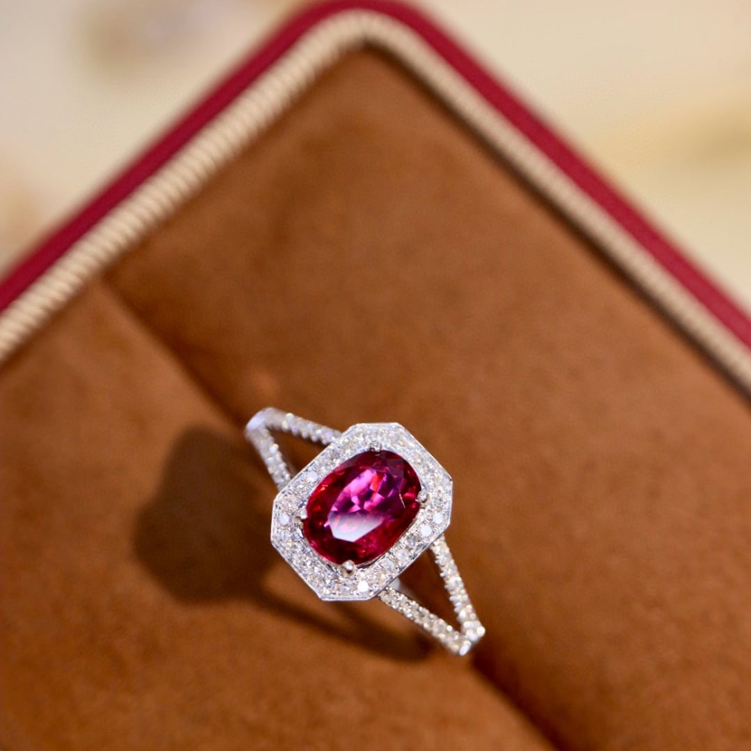 14k Gold 1.07 Ctw Natural Ruby & Diamond Ring - 3