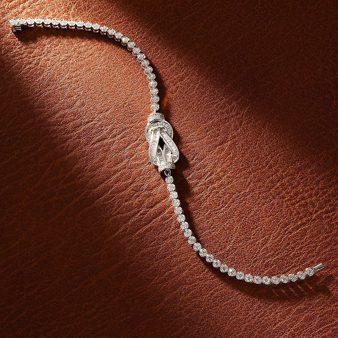 14k Gold 1.56 Ctw Natural H Diamond Bracelet - 4