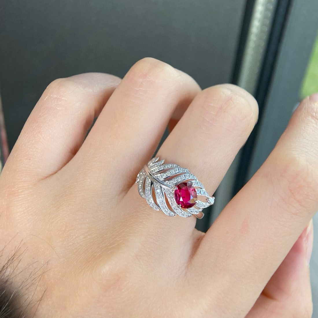 14k Gold 1.42 Ctw Natural Ruby & Diamond Ring - 4