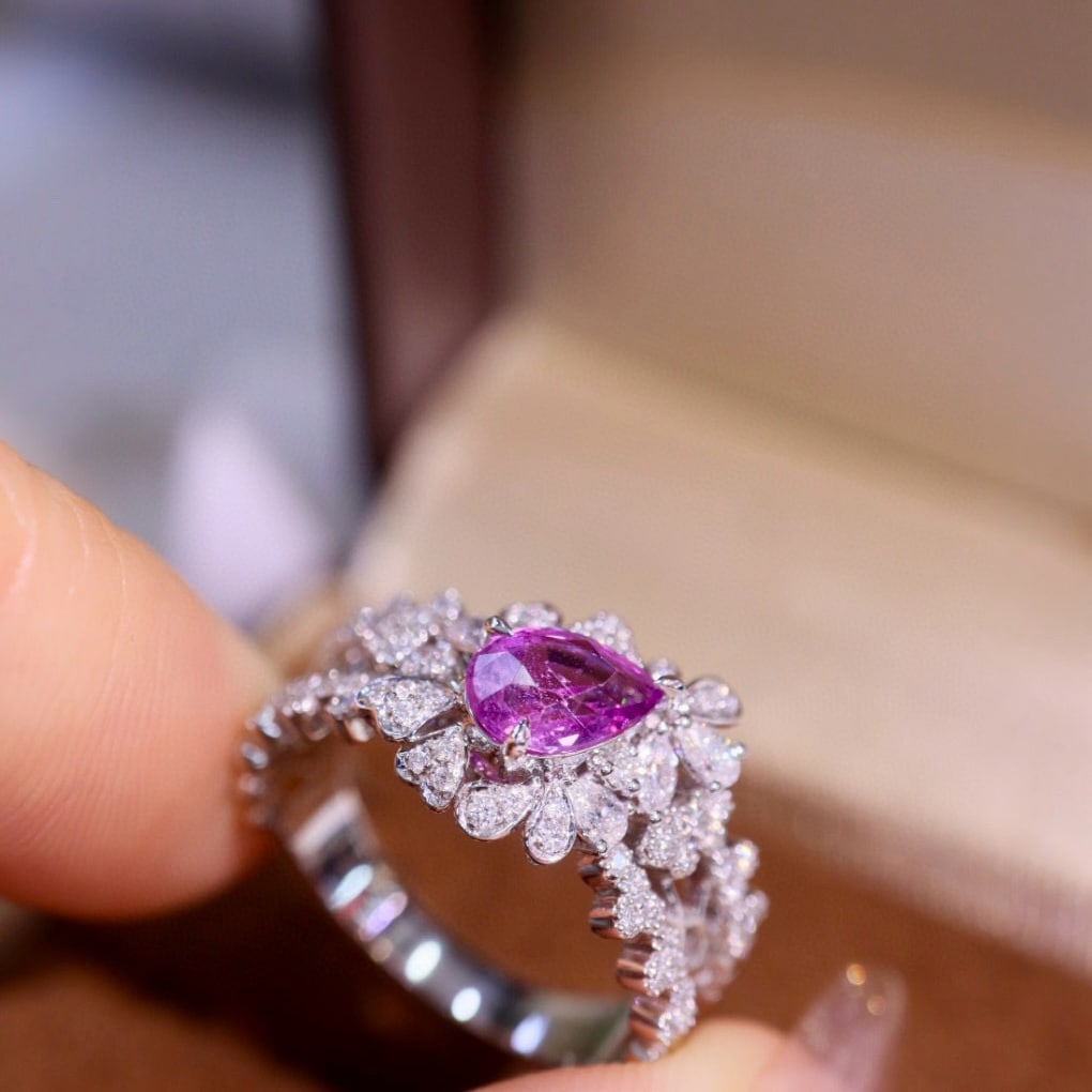 14k Gold 1.21 Ctw Natural Sapphire & Diamond Ring - 2