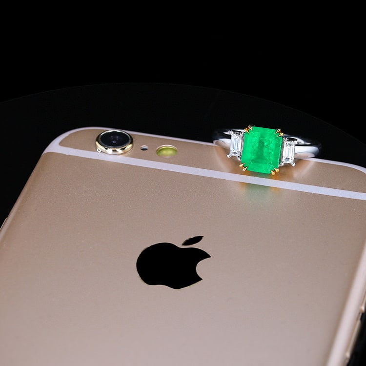 14k Gold 2.45 Ctw Natural Emerald & Diamond Ring - 7