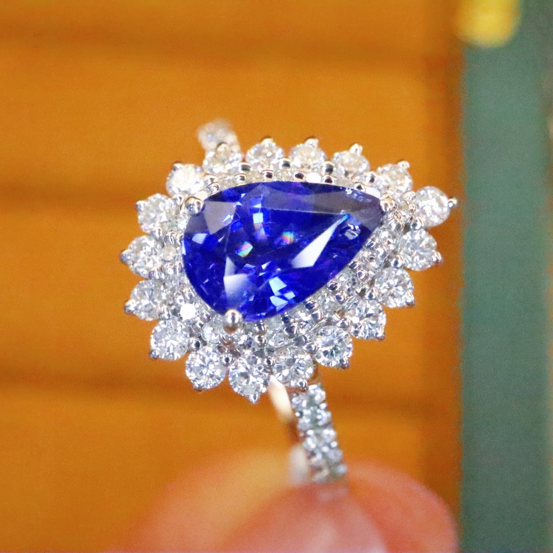 14k Gold 1.61 Ctw Natural Sapphire & Diamond Ring - 2