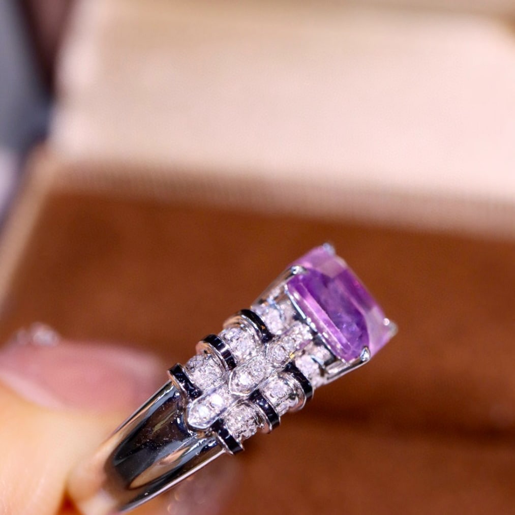 14k Gold 2.51 Ctw Natural Sapphire & Diamond Ring - 3