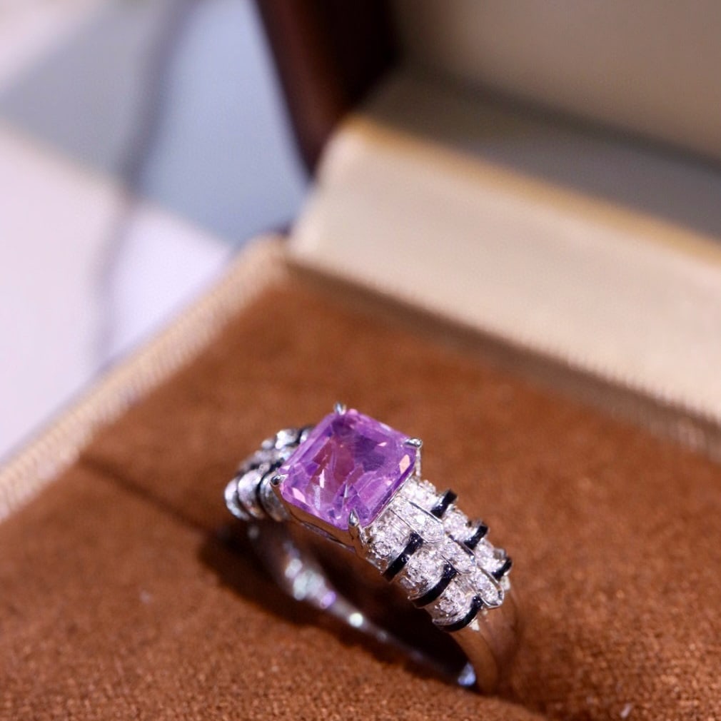 14k Gold 2.51 Ctw Natural Sapphire & Diamond Ring - 4