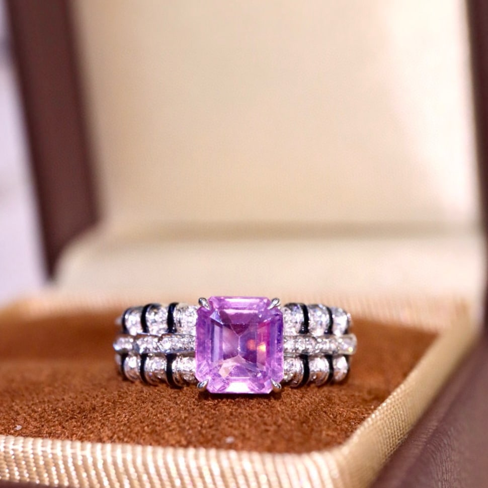 14k Gold 2.51 Ctw Natural Sapphire & Diamond Ring - 5