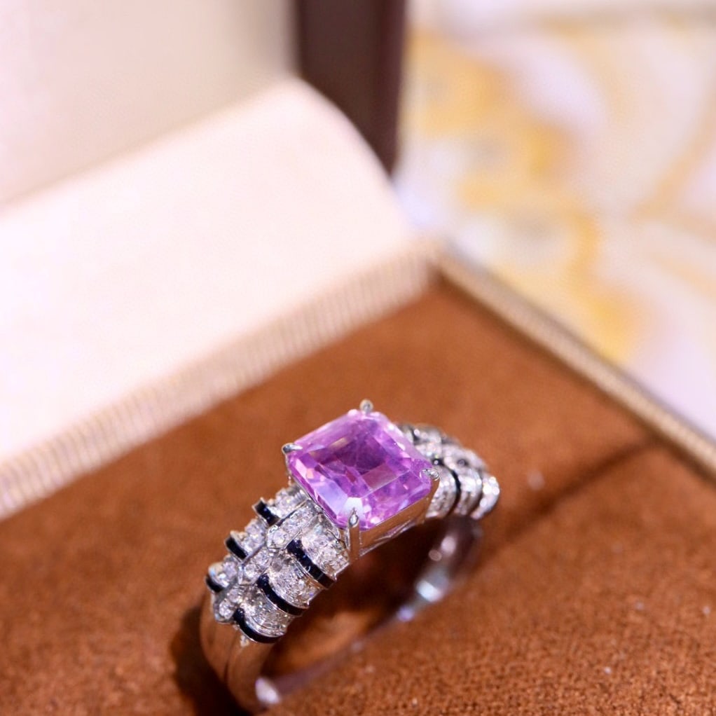 14k Gold 2.51 Ctw Natural Sapphire & Diamond Ring - 7