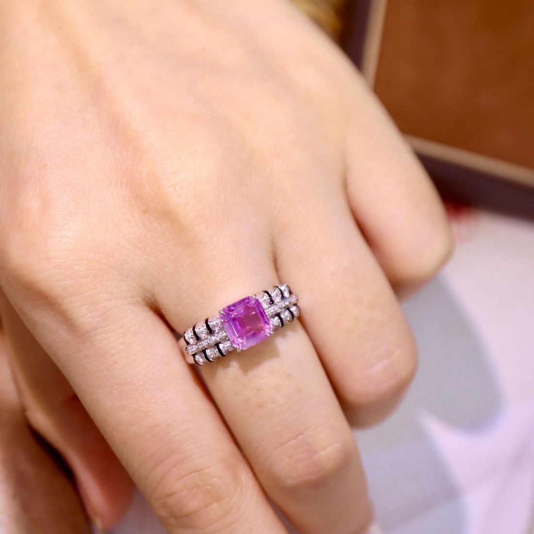 14k Gold 2.51 Ctw Natural Sapphire & Diamond Ring - 8