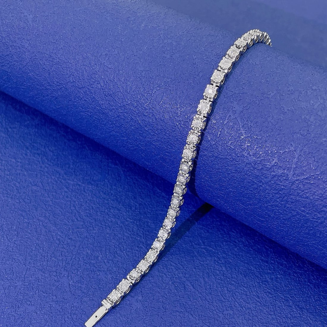 14k Gold 0.83 Ct Natural H Diamond Bracelet - 4