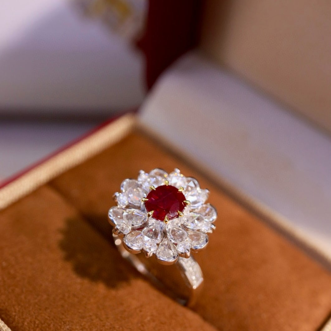 14k Gold 2.70 Ctw Natural Ruby & Diamond Ring - 6