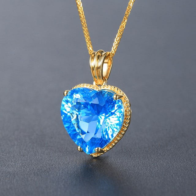 14k Gold 8.45 Ct Natural Topaz Pendant( Without Chain ) - 3